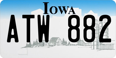 IA license plate ATW882