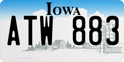 IA license plate ATW883