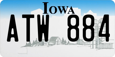 IA license plate ATW884