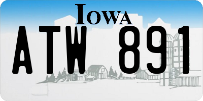 IA license plate ATW891