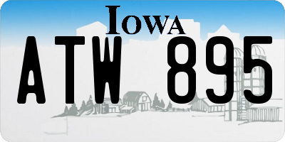 IA license plate ATW895