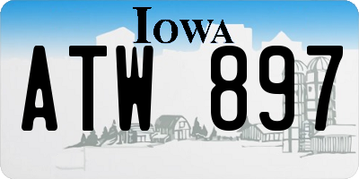 IA license plate ATW897