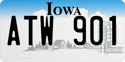 IA license plate ATW901