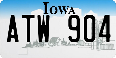 IA license plate ATW904