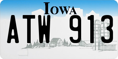 IA license plate ATW913