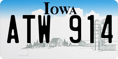 IA license plate ATW914