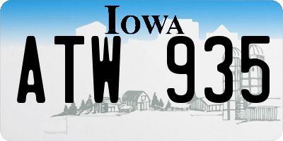 IA license plate ATW935