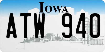 IA license plate ATW940