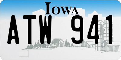 IA license plate ATW941