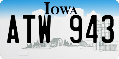 IA license plate ATW943