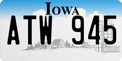 IA license plate ATW945