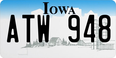 IA license plate ATW948