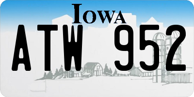 IA license plate ATW952