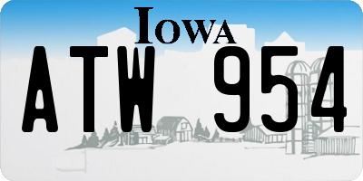 IA license plate ATW954