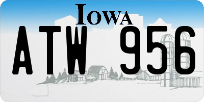 IA license plate ATW956
