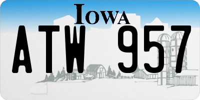 IA license plate ATW957