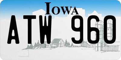 IA license plate ATW960