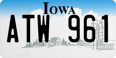 IA license plate ATW961
