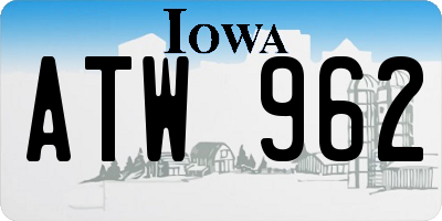 IA license plate ATW962