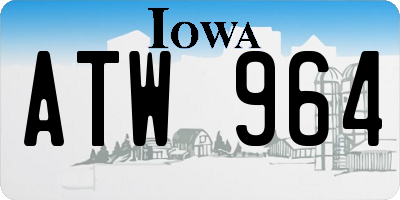 IA license plate ATW964