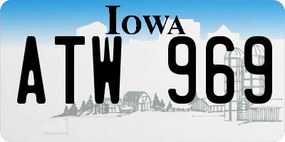 IA license plate ATW969