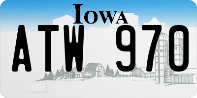 IA license plate ATW970