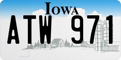 IA license plate ATW971