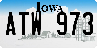 IA license plate ATW973
