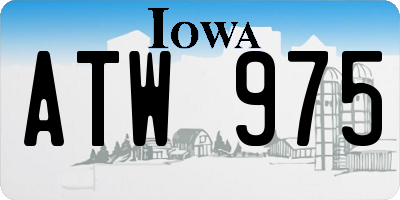 IA license plate ATW975