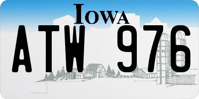 IA license plate ATW976