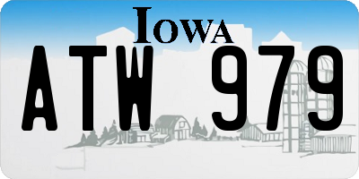 IA license plate ATW979
