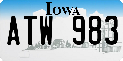 IA license plate ATW983