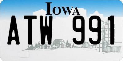 IA license plate ATW991