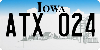 IA license plate ATX024