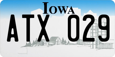 IA license plate ATX029