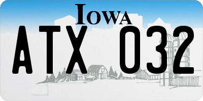 IA license plate ATX032