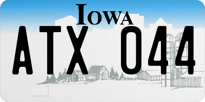 IA license plate ATX044