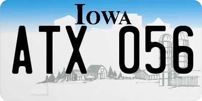 IA license plate ATX056