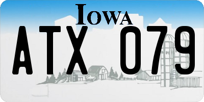 IA license plate ATX079