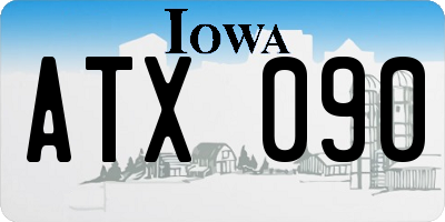 IA license plate ATX090