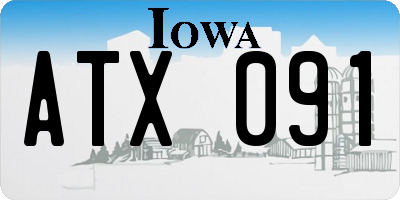 IA license plate ATX091