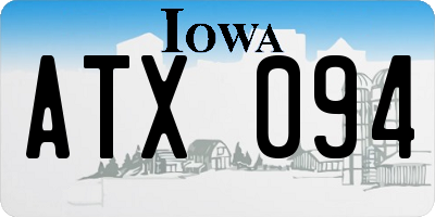 IA license plate ATX094