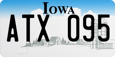 IA license plate ATX095