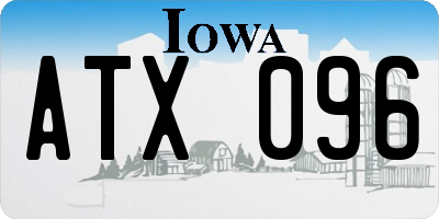 IA license plate ATX096