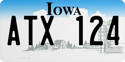 IA license plate ATX124