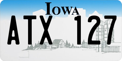 IA license plate ATX127