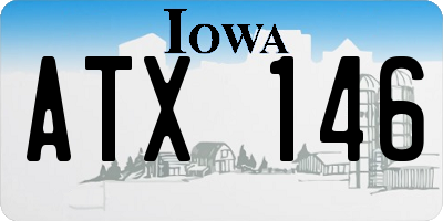 IA license plate ATX146
