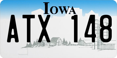IA license plate ATX148
