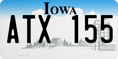 IA license plate ATX155
