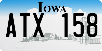 IA license plate ATX158